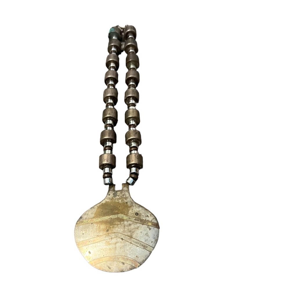 Vintage Hand Crafted‎ Metal Tribal Beads Necklace,